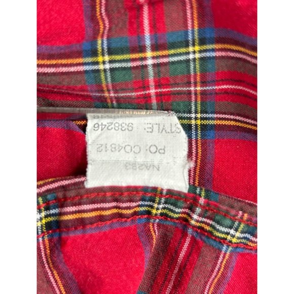 Vintage Chaps Ralph‎ Lauren Red Plaid Button Down Shirt Men’s Size Medium - Picture 8 of 8